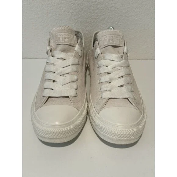 Converse Chuck Taylor All-Star Low Top Beige Suede Mens Sz 8 Womens 10 NEW - Picture 3 of 13